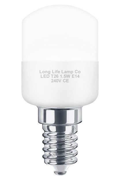1.5W LED T26 Pygmy Light Bulb E14 Small Edison Screw appliance lamp