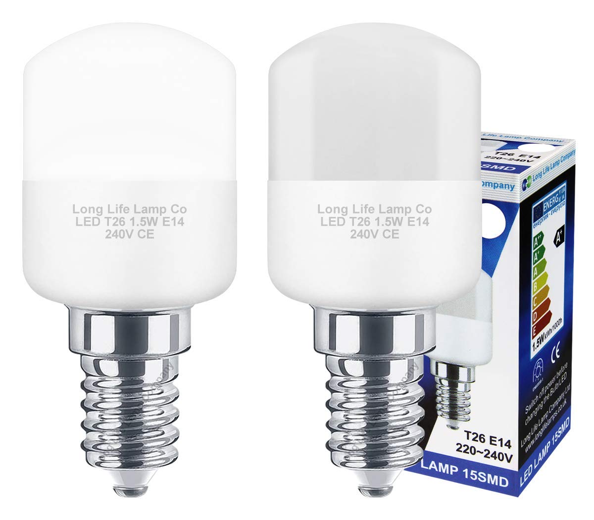 Low-energy T26 LED Pygmy lamp with E14 SES cap and 240V operation