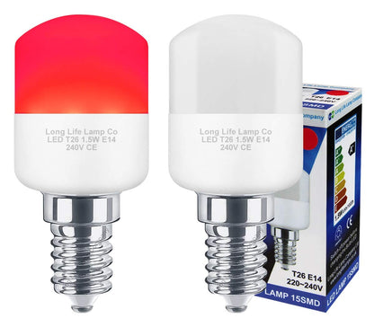 Colour LED Pygmy bulb with E14 fitting available in red, blue, green, yellow and cool white