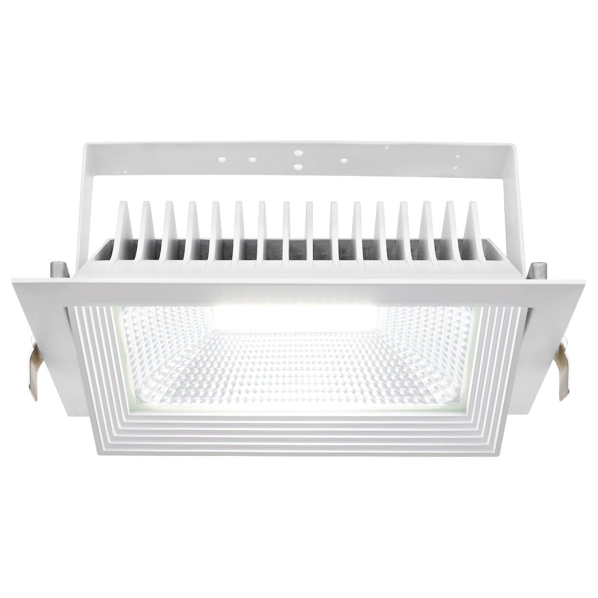 LED Rectangular Retail Ceiling Downlight Cool White 6000k Adjustable Beam Angle Recessed - Energy Light Bulbs - Free delivery on all orders