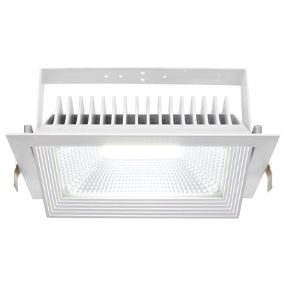LED Rectangular Retail Ceiling Downlight Cool White 6000k Adjustable Beam Angle Recessed - Energy Light Bulbs - Free delivery on all orders