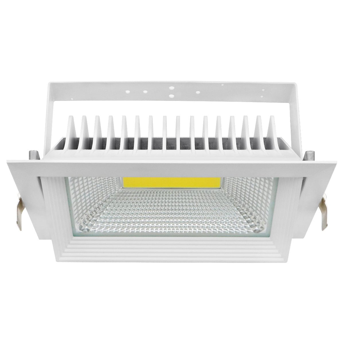 LED Rectangular Retail Ceiling Downlight Cool White 6000k Adjustable Beam Angle Recessed - Energy Light Bulbs - Free delivery on all orders