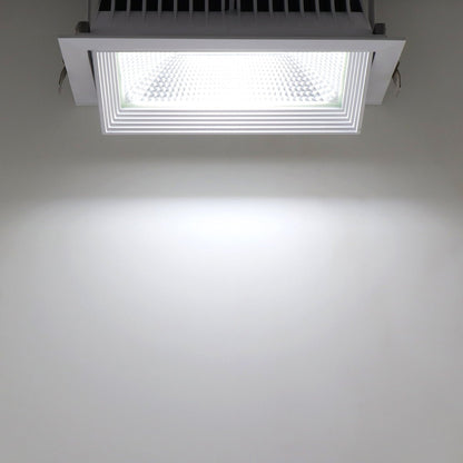 LED Rectangular Retail Ceiling Downlight Cool White 6000k Adjustable Beam Angle Recessed - Energy Light Bulbs - Free delivery on all orders