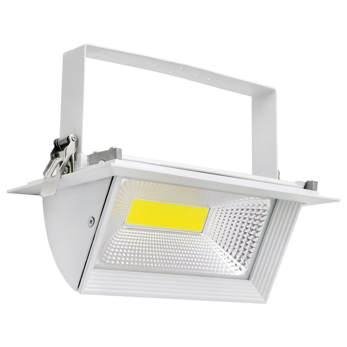 LED Rectangular Retail Ceiling Downlight Cool White 6000k Adjustable Beam Angle Recessed - Energy Light Bulbs - Free delivery on all orders