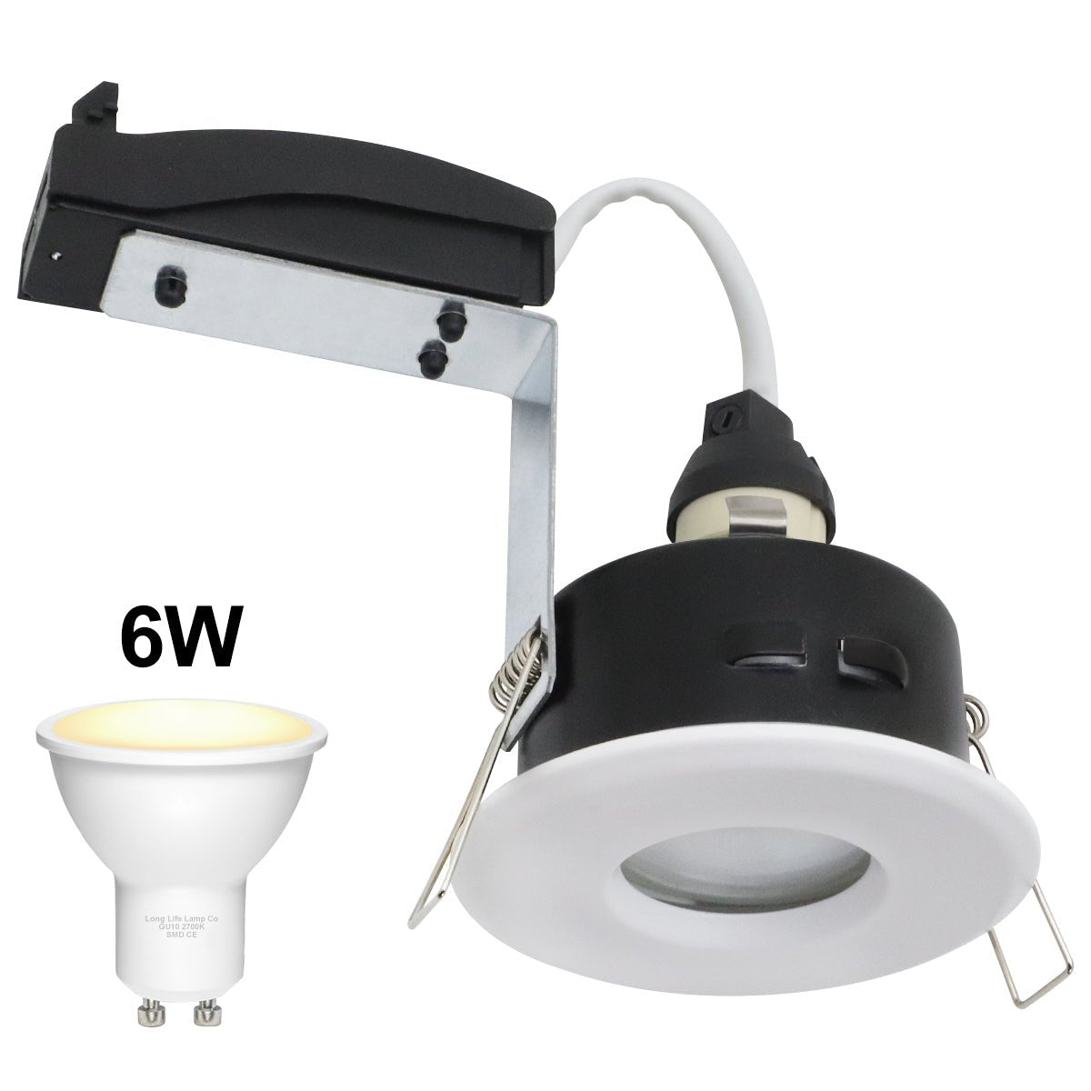 LED Shower Downlight IP65 240v Mains Power GU10 - Energy Light Bulbs - Free delivery on all orders