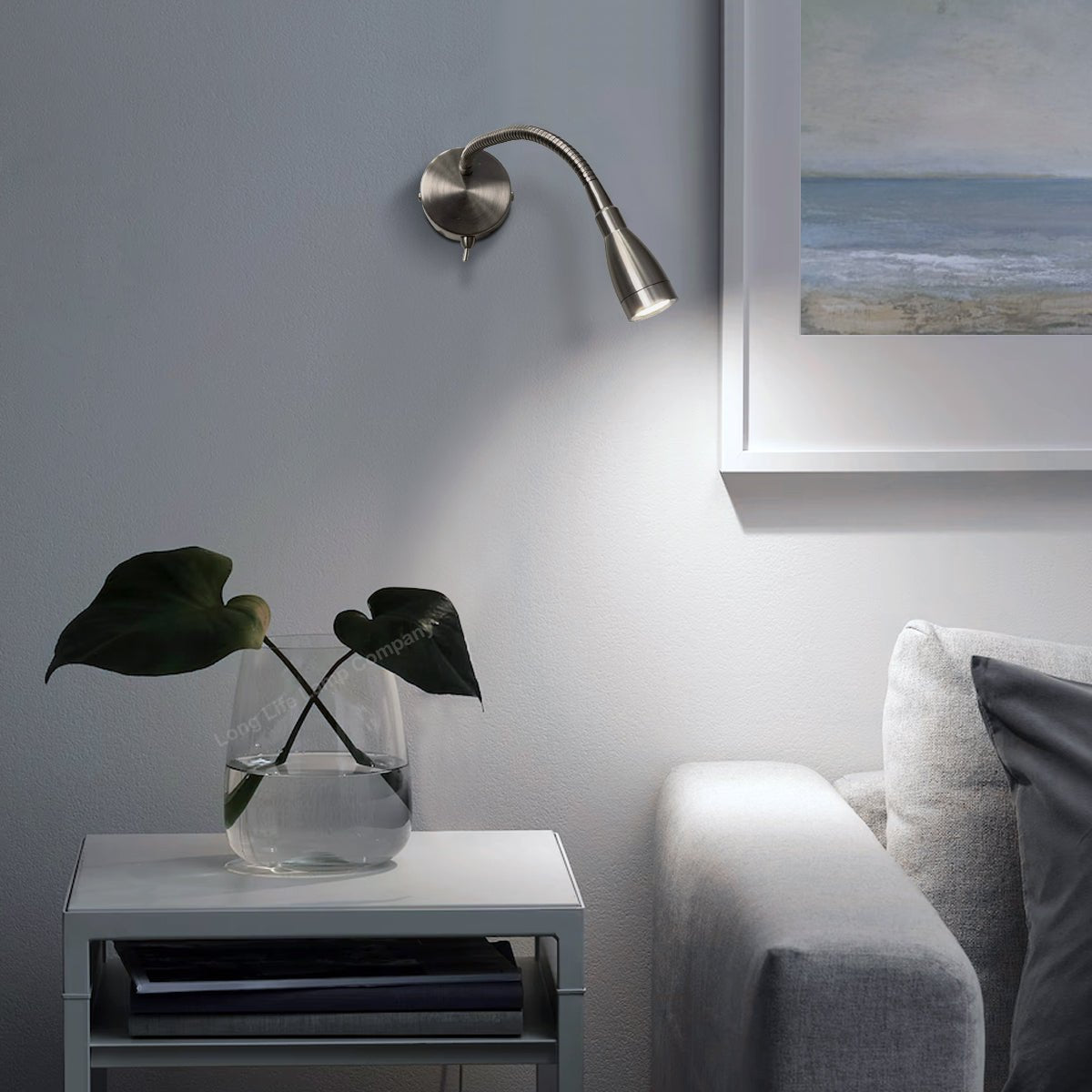 LED Switched Bedside Reading Wall Light Flexible Arm Cool White - Energy Light Bulbs - Free delivery on all orders