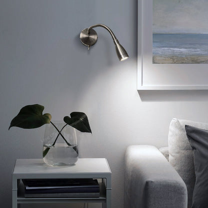 LED Switched Bedside Reading Wall Light Flexible Arm Cool White - Energy Light Bulbs - Free delivery on all orders