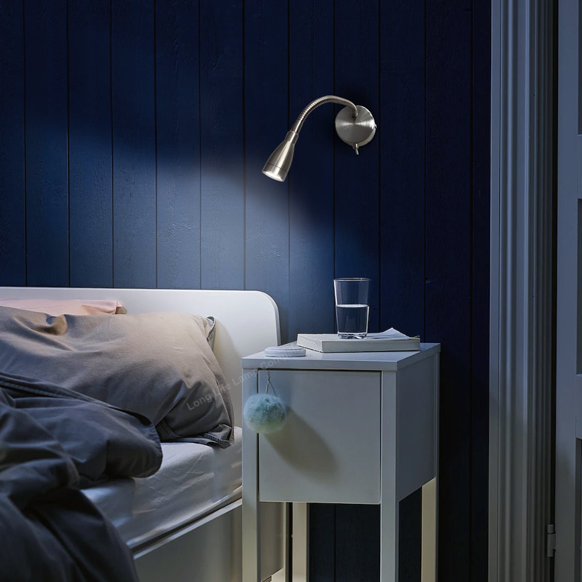 LED Switched Bedside Reading Wall Light Flexible Arm Cool White - Energy Light Bulbs - Free delivery on all orders