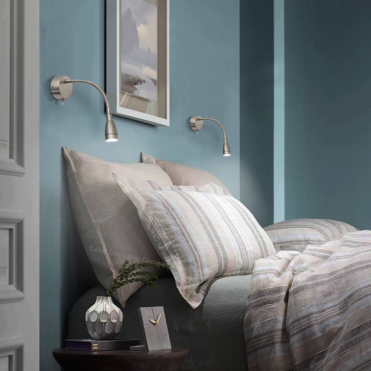 LED Switched Bedside Reading Wall Light Flexible Arm Cool White - Energy Light Bulbs - Free delivery on all orders