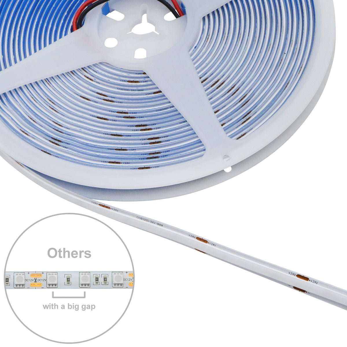 LED Tape Strip Light Continuous COB Illumination 10 Metres 24V Blue with Driver - Energy Light Bulbs - Free delivery on all orders