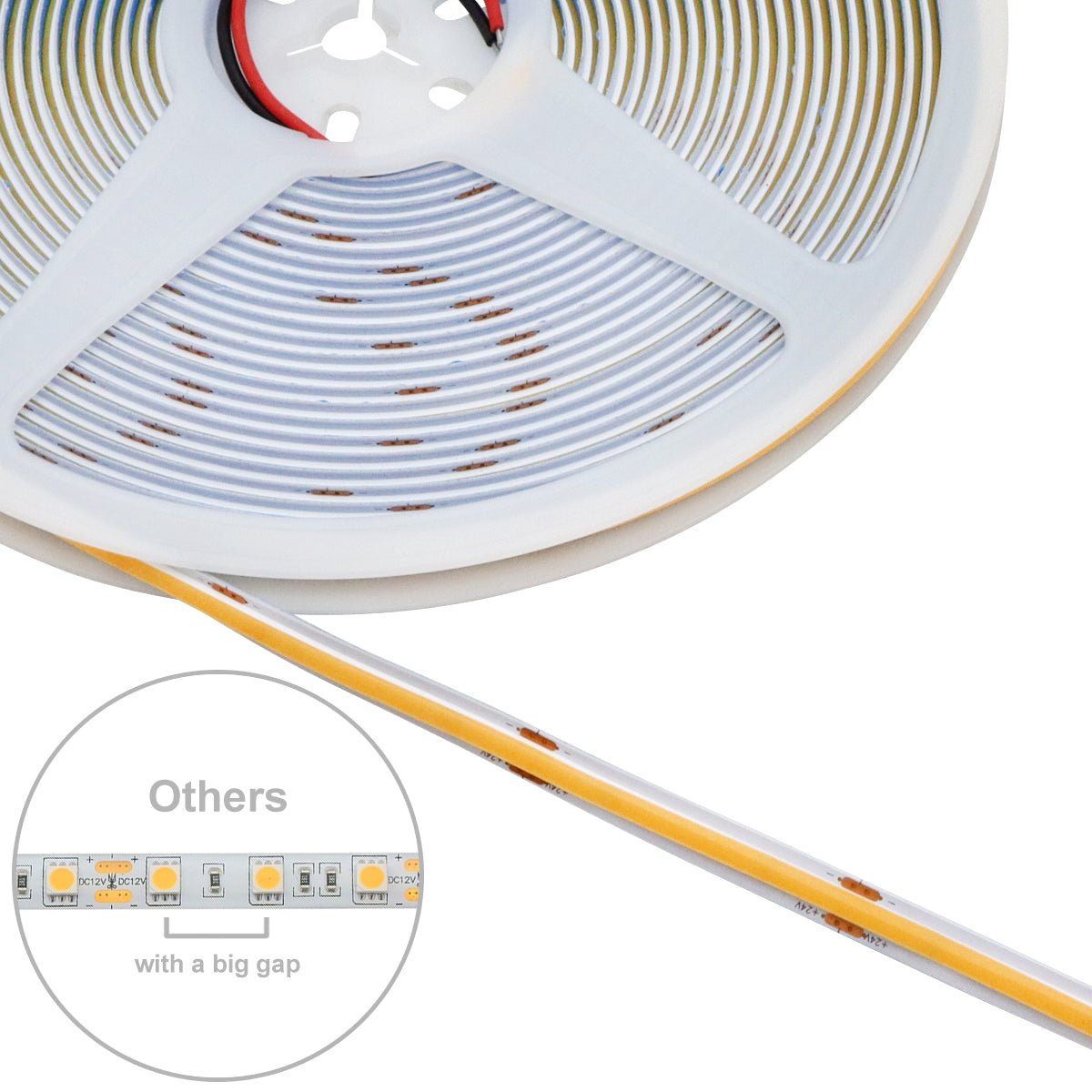 LED Tape Strip Light Continuous COB Illumination 10 Metres 24V Warm White with Driver - Energy Light Bulbs - Free delivery on all orders