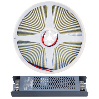 LED Tape Strip Light Continuous COB Illumination 10 Metres 24V Warm White with Driver - Energy Light Bulbs - Free delivery on all orders