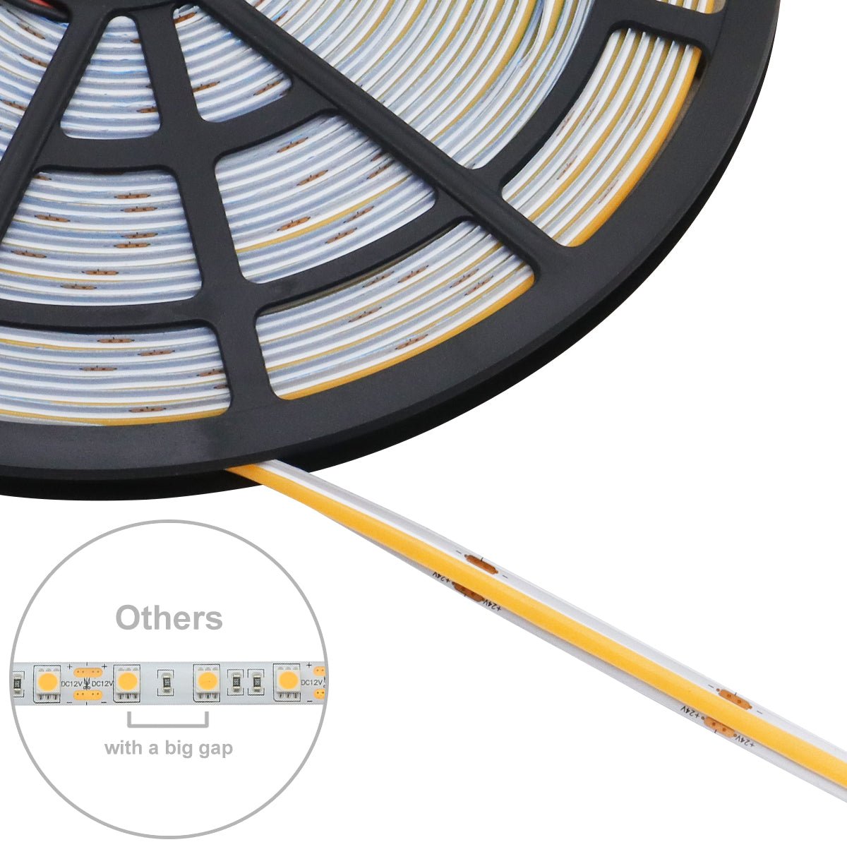 LED Tape Strip Light Continuous COB Illumination 15 Metres 24V Warm White - Energy Light Bulbs - Free delivery on all orders