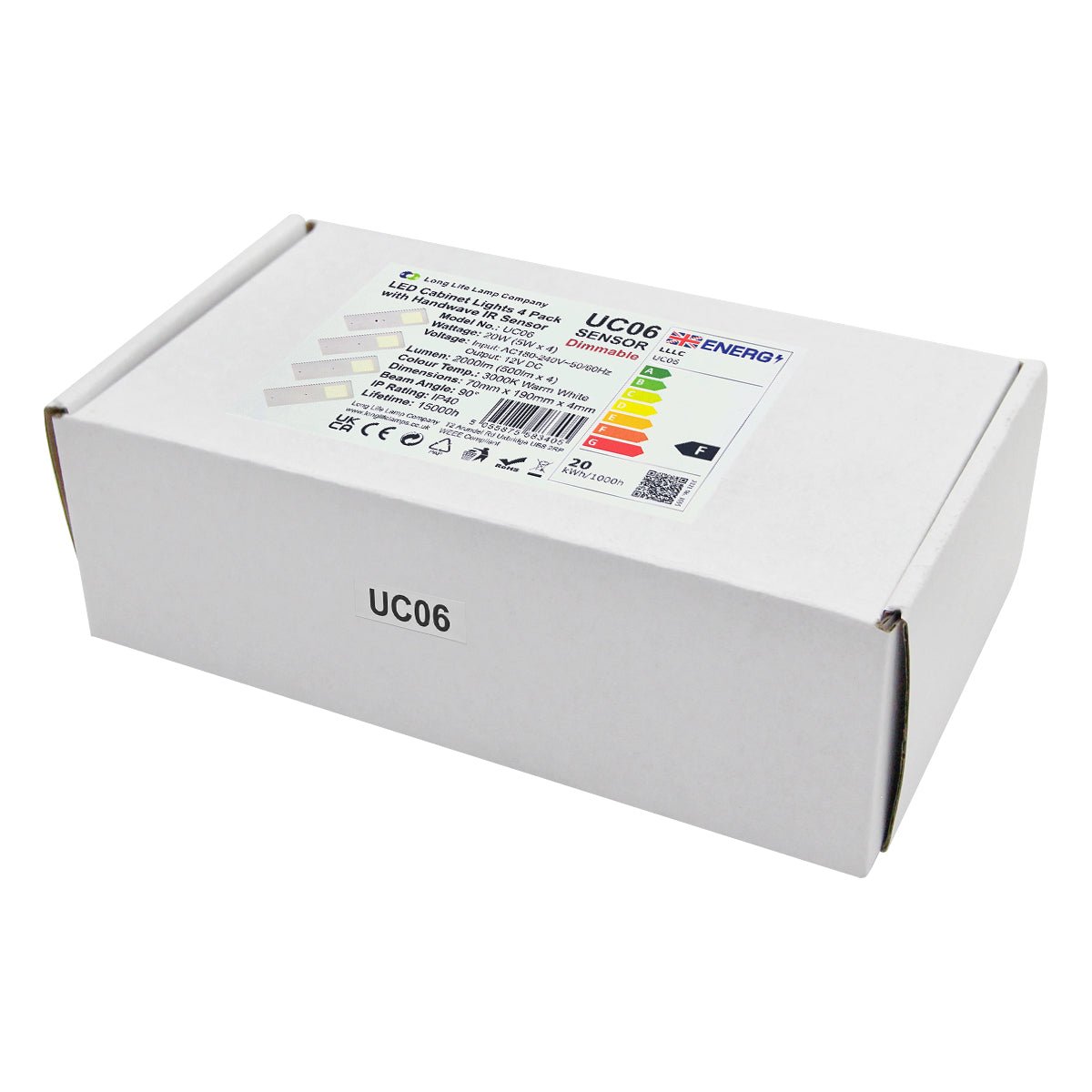 LED Under Cabinet Light 4 PCs 20W 3000K Dimmable with Handwave IR Sensor - Energy Light Bulbs - Free delivery on all orders