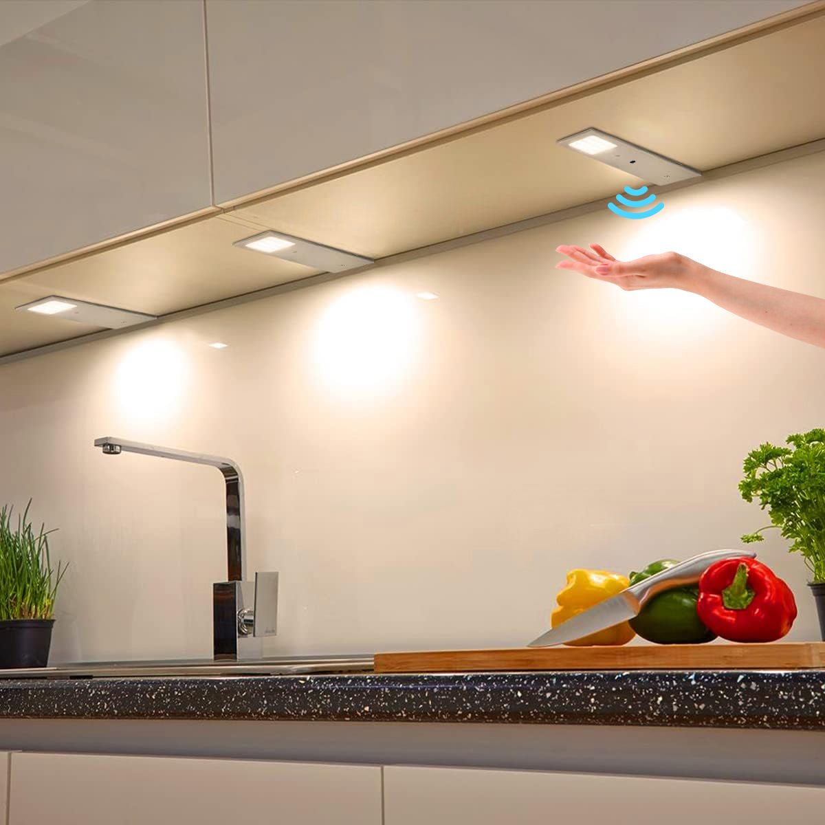 LED Under Cabinet Light 4 PCs 20W 3000K Dimmable with Handwave IR Sensor - Energy Light Bulbs - Free delivery on all orders