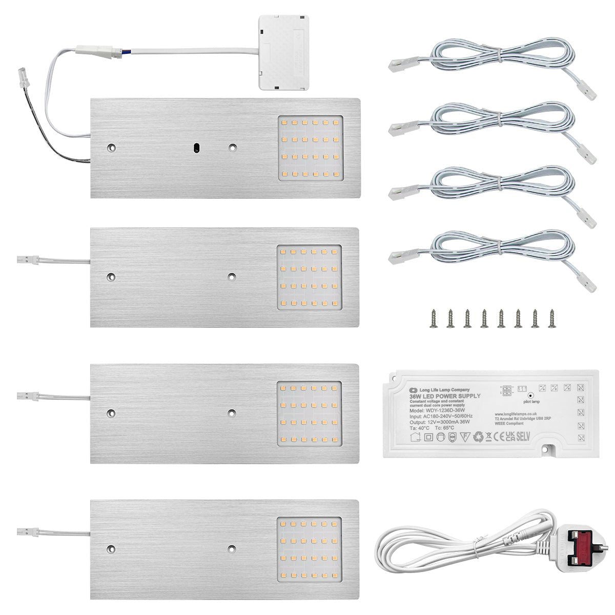 LED Under Cabinet Light 4 PCs 20W 3000K Dimmable with Handwave IR Sensor - Energy Light Bulbs - Free delivery on all orders