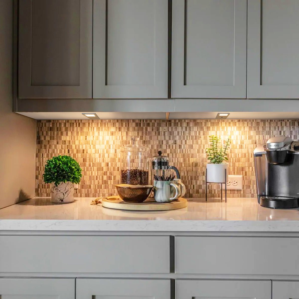 LED Under Cabinet Light 4 PCs 20W 3000K Dimmable with Handwave IR Sensor - Energy Light Bulbs - Free delivery on all orders