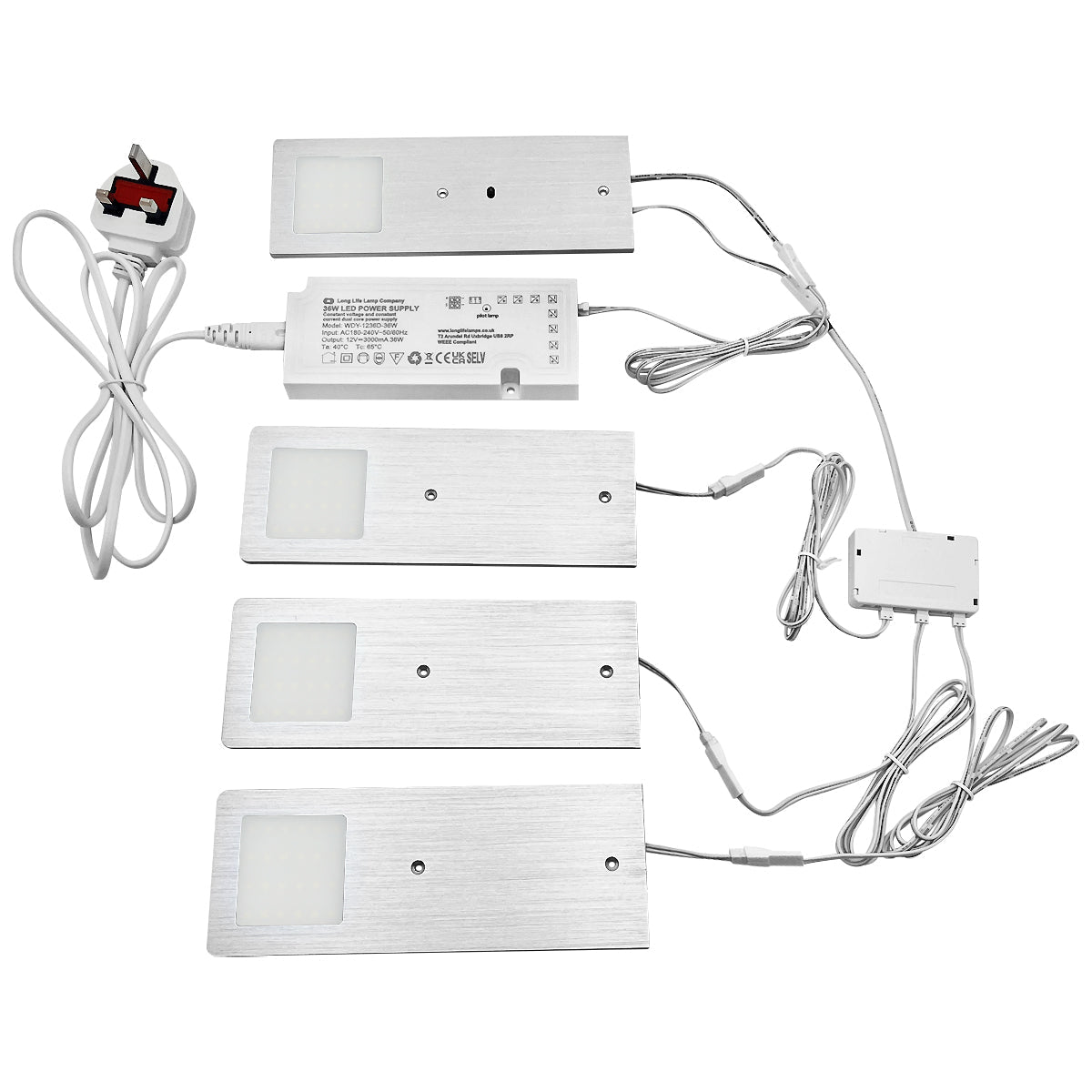 LED Under Cabinet Light 4 PCs 20W 6500K Dimmable with Handwave IR Sensor - Energy Light Bulbs - Free delivery on all orders