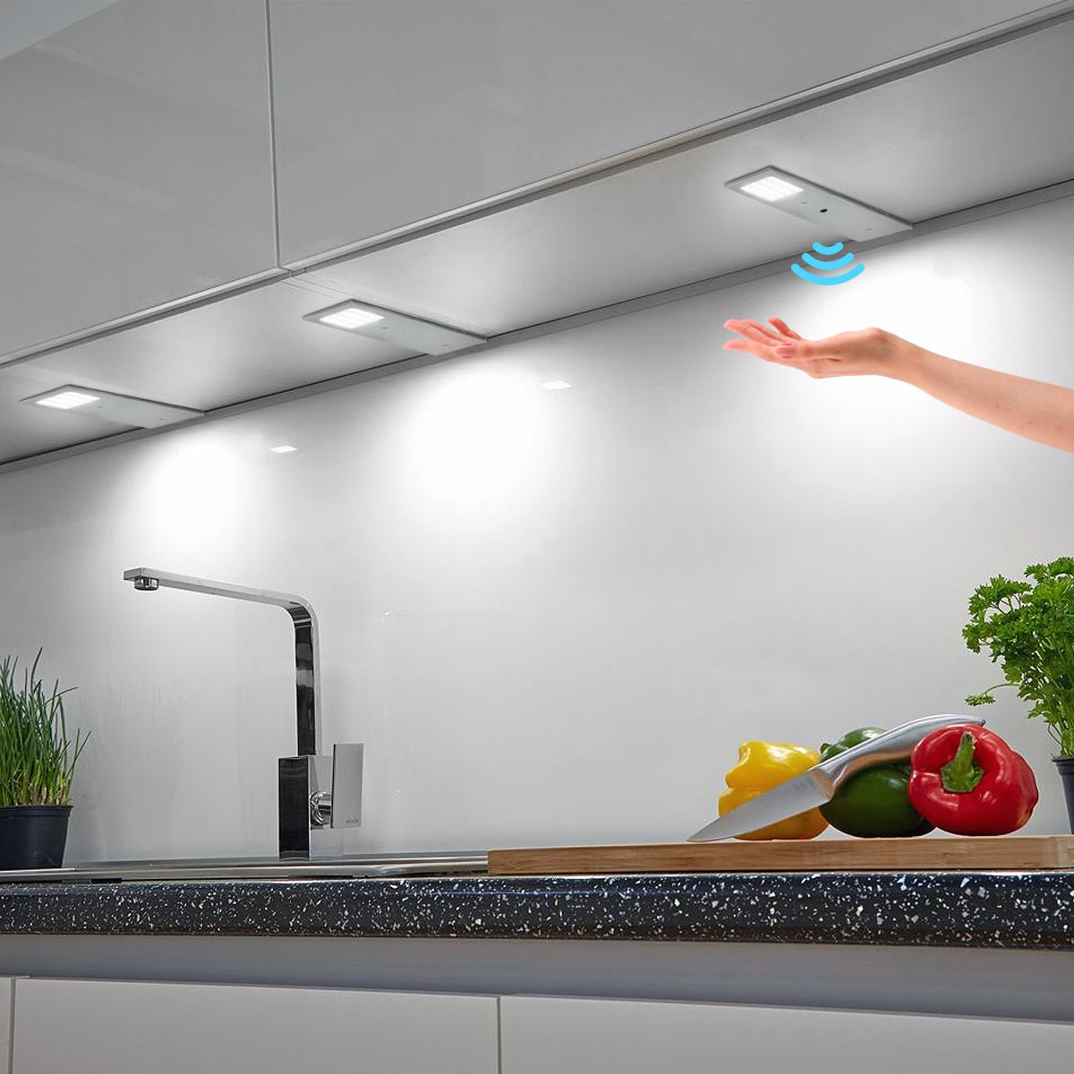 LED Under Cabinet Light 4 PCs 20W 6500K Dimmable with Handwave IR Sensor - Energy Light Bulbs - Free delivery on all orders