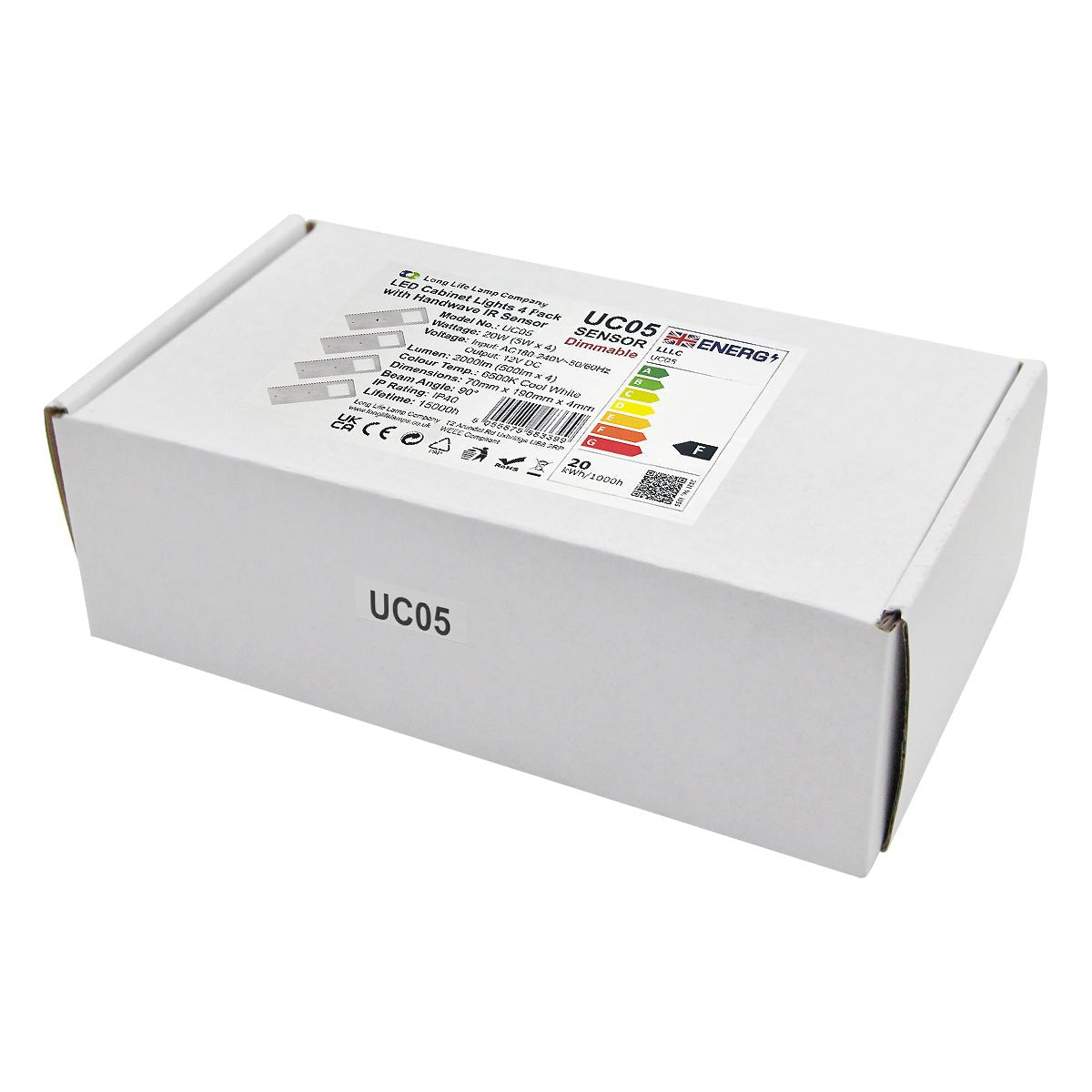LED Under Cabinet Light 4 PCs 20W 6500K Dimmable with Handwave IR Sensor - Energy Light Bulbs - Free delivery on all orders