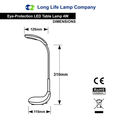 LED USB Rechargeable Portable Flexible 3 in 1 Table Desk Lamp Cool & Warm White - Free delivery on all orders