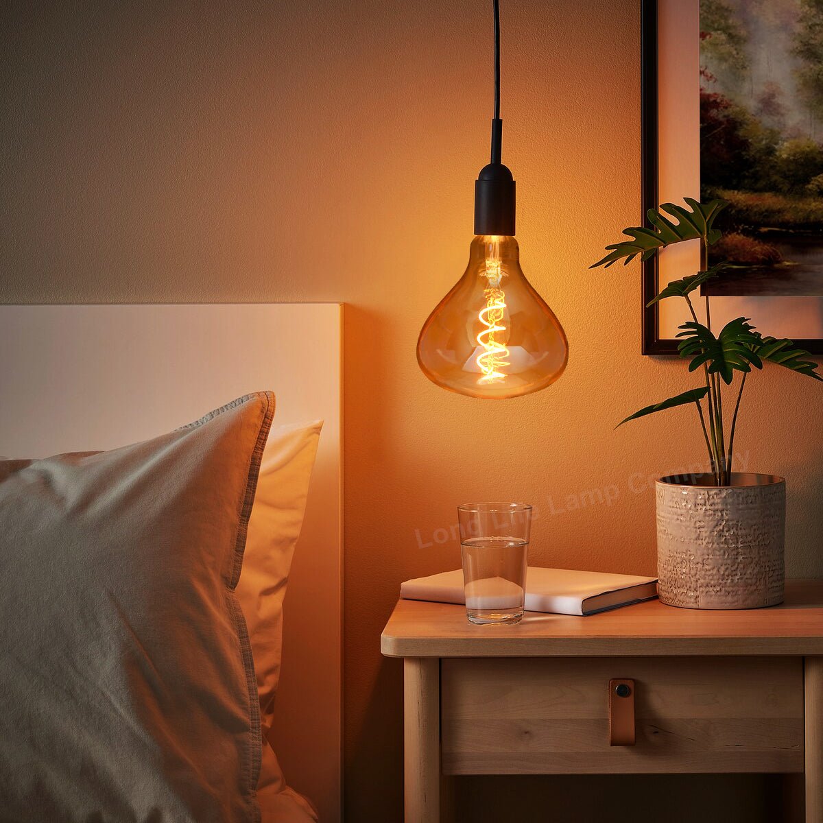 LED Vintage Classic Filament Light Bulb Gold Glass Tear Drop 4w E27 Coil - Energy Light Bulbs - Free delivery on all orders