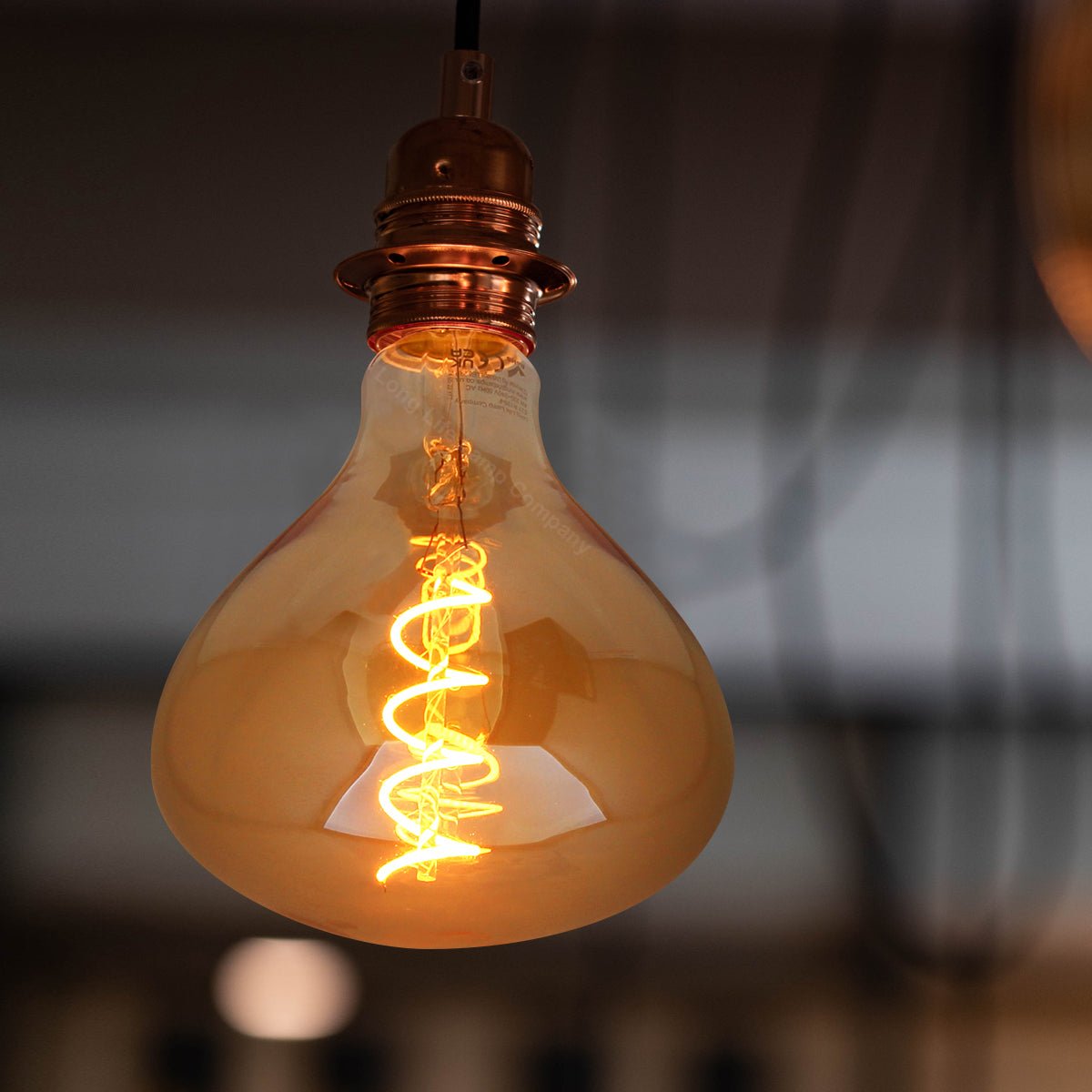 LED Vintage Classic Filament Light Bulb Gold Glass Tear Drop 4w E27 Coil - Energy Light Bulbs - Free delivery on all orders