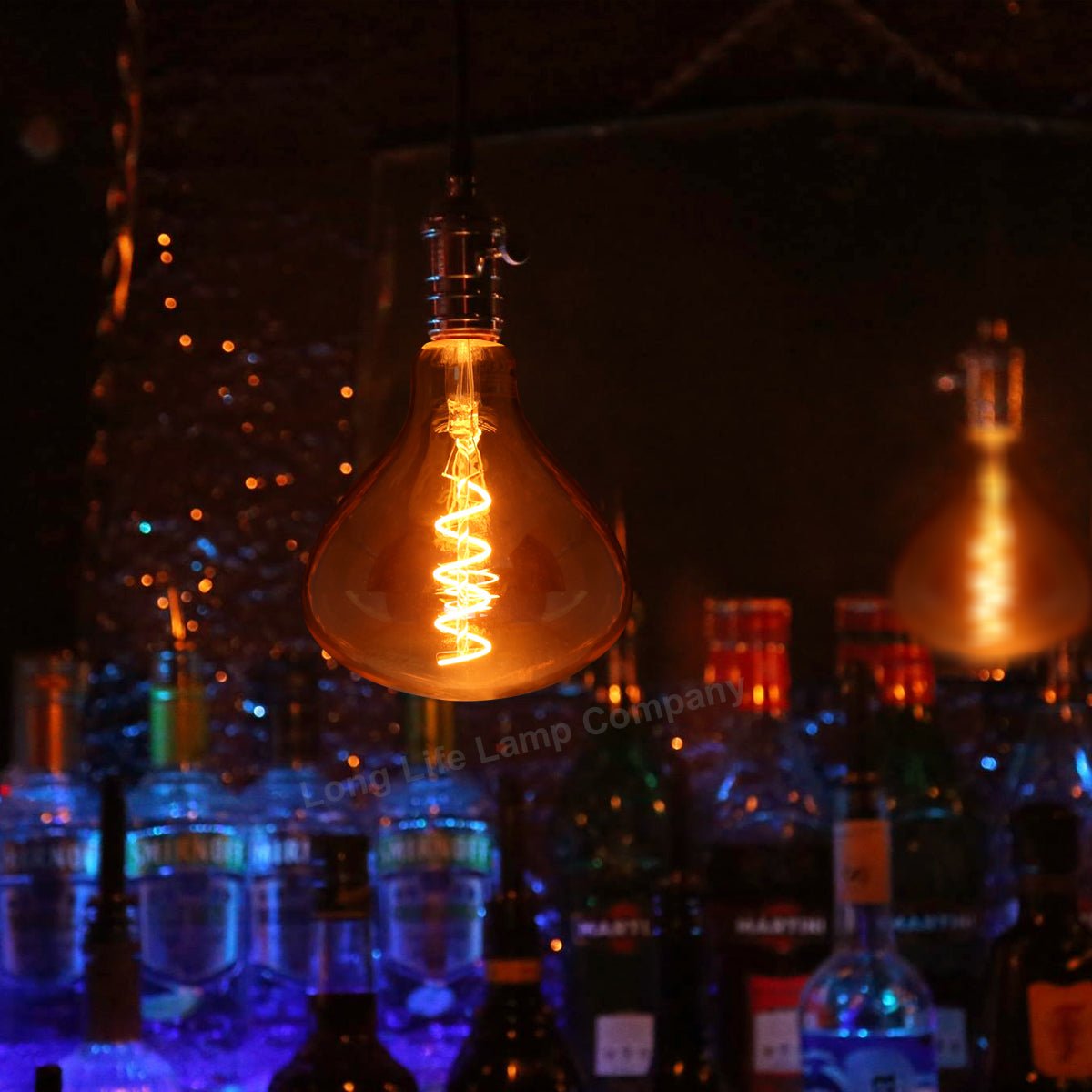 LED Vintage Classic Filament Light Bulb Gold Glass Tear Drop 4w E27 Coil - Energy Light Bulbs - Free delivery on all orders