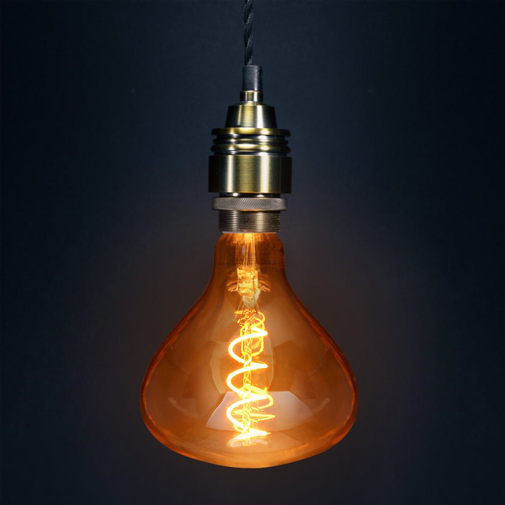 LED Vintage Classic Filament Light Bulb Gold Glass Tear Drop 4w E27 Coil - Energy Light Bulbs - Free delivery on all orders