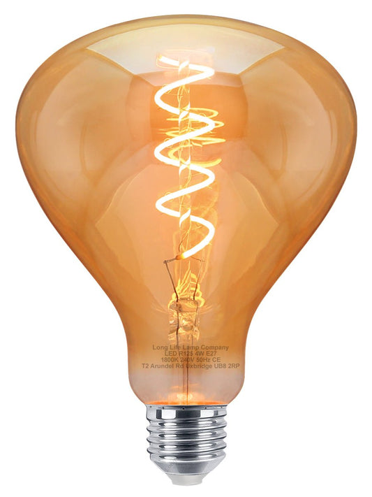LED Vintage Classic Filament Light Bulb Gold Glass Tear Drop 4w E27 Coil - Energy Light Bulbs - Free delivery on all orders
