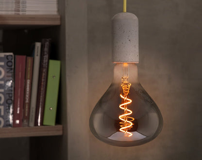 LED Vintage Classic Filament Light Bulb Smoked Grey Glass Tear Drop 4w E27 Coil - Energy Light Bulbs - Free delivery on all orders