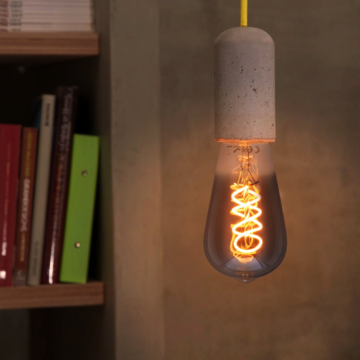 LED Vintage Classic Filament Light Bulb Smoked Grey Glass Tear Drop Spiral 4w E27 Coil - Energy Light Bulbs - Free delivery on all orders