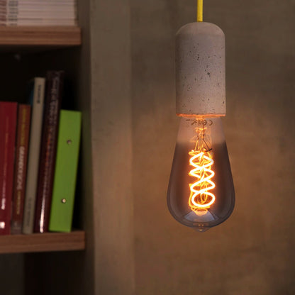 LED Vintage Classic Filament Light Bulb Smoked Grey Glass Tear Drop Spiral 4w E27 Coil - Energy Light Bulbs - Free delivery on all orders