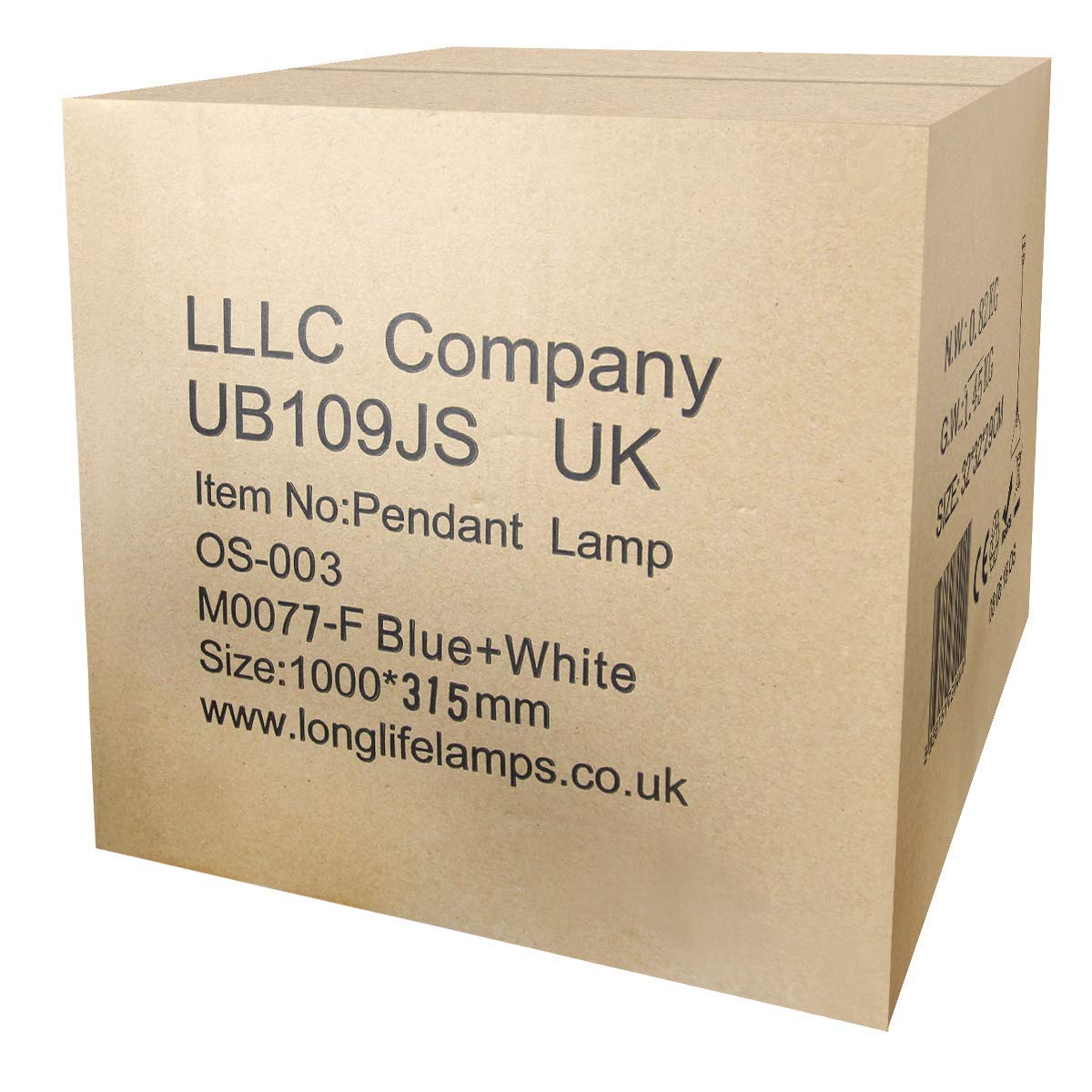 Light Blue Lamp Shade Ceiling Pendant Light Metal Dome Gloss Finish - Energy Light Bulbs - Free delivery on all orders