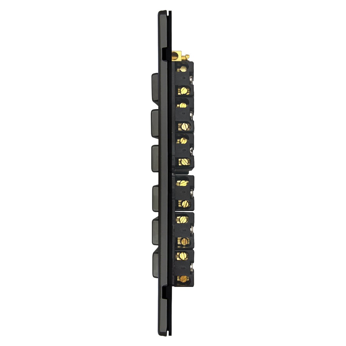 Light Switch 6 Gang 2 Way Polished Black Nickel Wall Switch Screwless Finish - Energy Light Bulbs - Free delivery on all orders