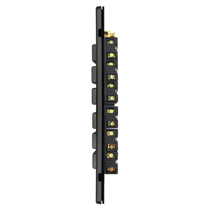 Light Switch 6 Gang 2 Way Polished Black Nickel Wall Switch Screwless Finish - Energy Light Bulbs - Free delivery on all orders