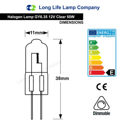 M32 GY6.35 Halogen 50w 12v - Energy Light Bulbs - Free delivery on all orders