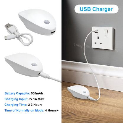Magnetic LED Night Light Automatic Photocell Motion Sensor Natural White 4000K On Off Overide - Energy Light Bulbs - Free delivery on all orders