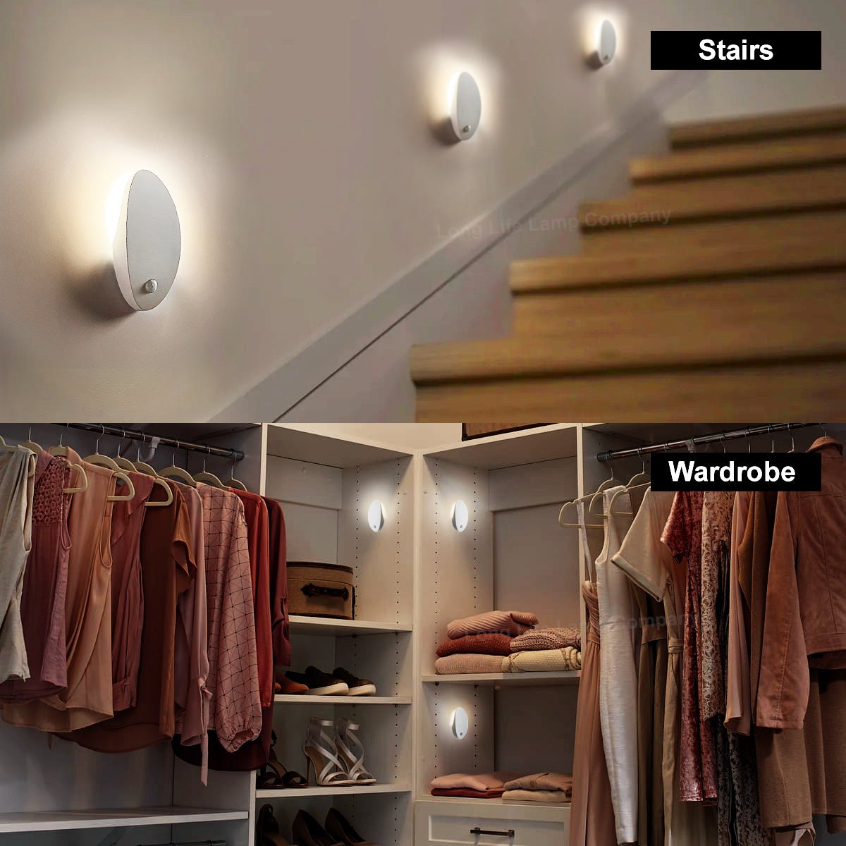 Magnetic LED Night Light Automatic Photocell Motion Sensor Natural White 4000K On Off Overide - Energy Light Bulbs - Free delivery on all orders