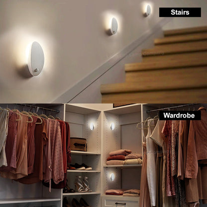 Magnetic LED Night Light Automatic Photocell Motion Sensor Natural White 4000K On Off Overide - Energy Light Bulbs - Free delivery on all orders