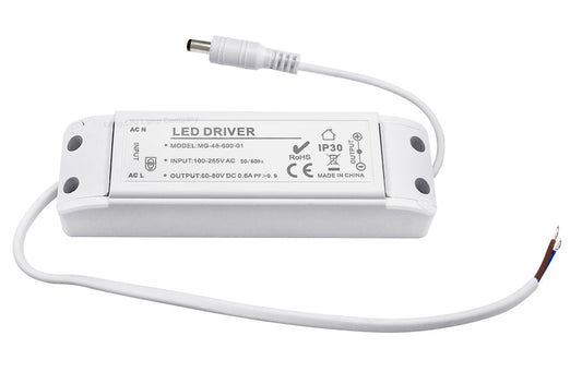 Male Connector LED Driver Replacement Power Supply Unit for LED Panel 48W - Energy Light Bulbs - Free delivery on all orders