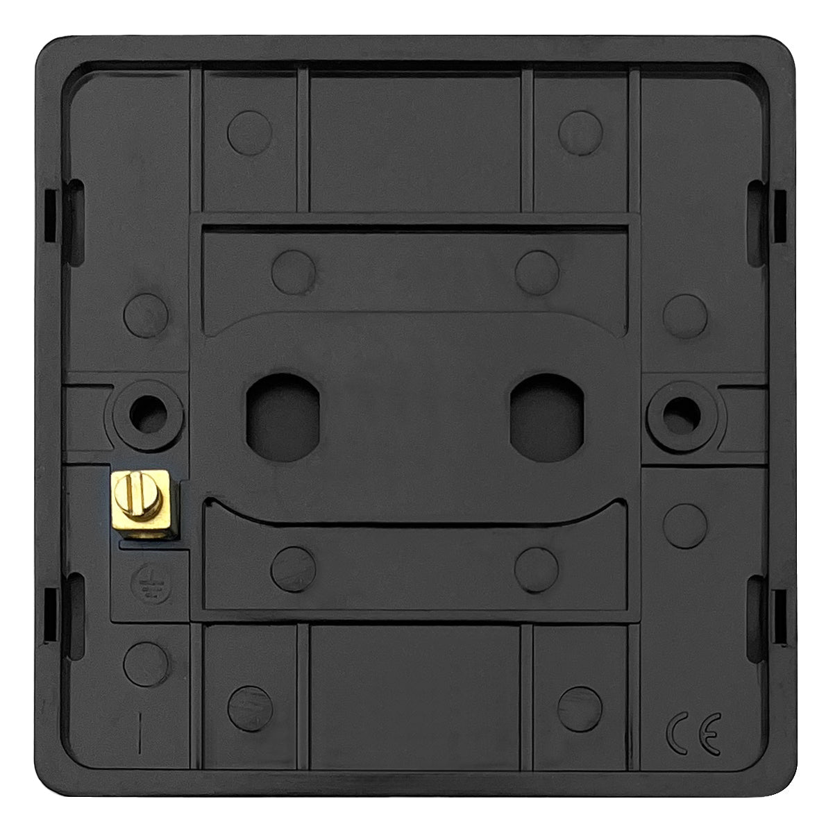 Matt Black 1 Gang Single Blanking Plate Screwless BL401 - Energy Light Bulbs - Free delivery on all orders