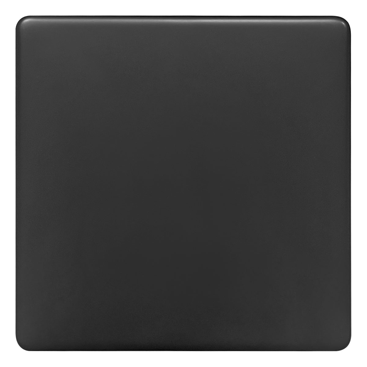 Matt Black 1 Gang Single Blanking Plate Screwless BL401 - Energy Light Bulbs - Free delivery on all orders