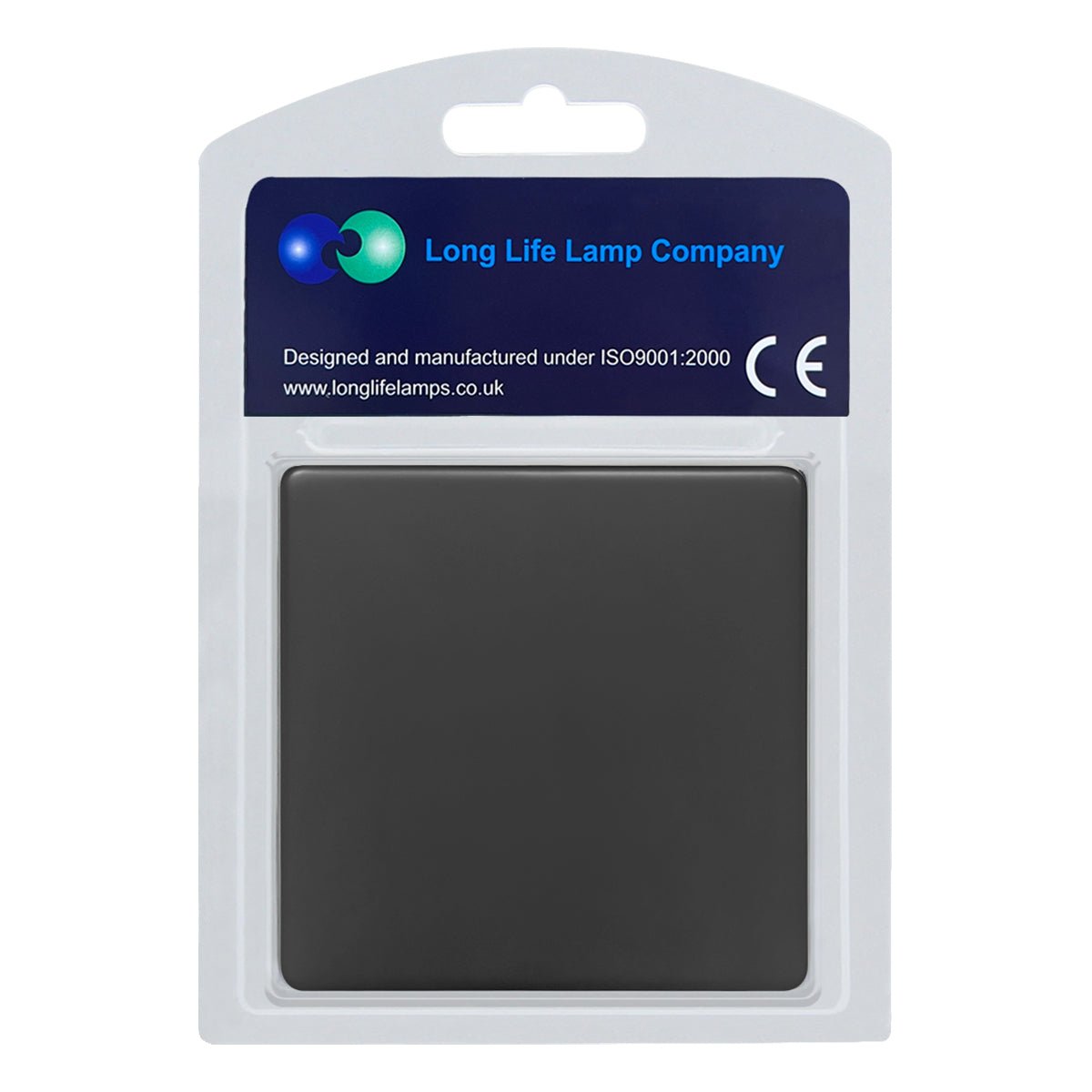 Matt Black 1 Gang Single Blanking Plate Screwless BL401 - Energy Light Bulbs - Free delivery on all orders