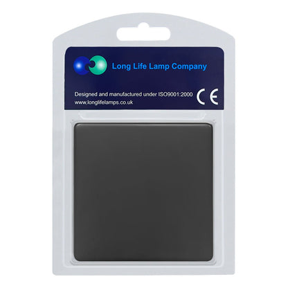 Matt Black 1 Gang Single Blanking Plate Screwless BL401 - Energy Light Bulbs - Free delivery on all orders