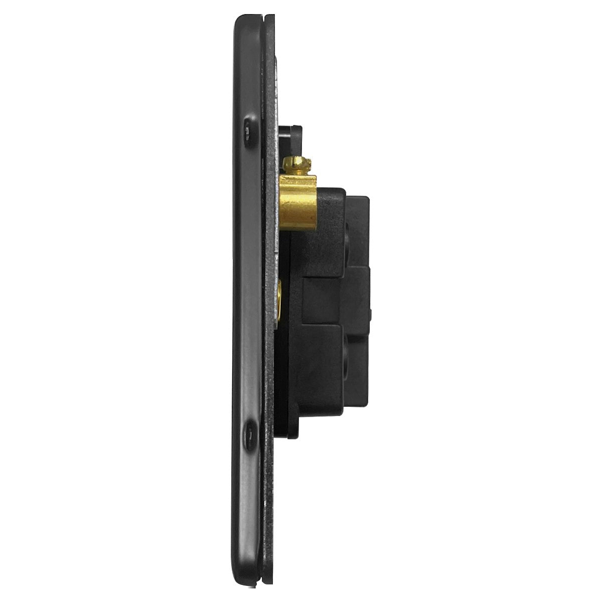 Matt Black 13A Fused Spur Connection Unit 250V Single Gang