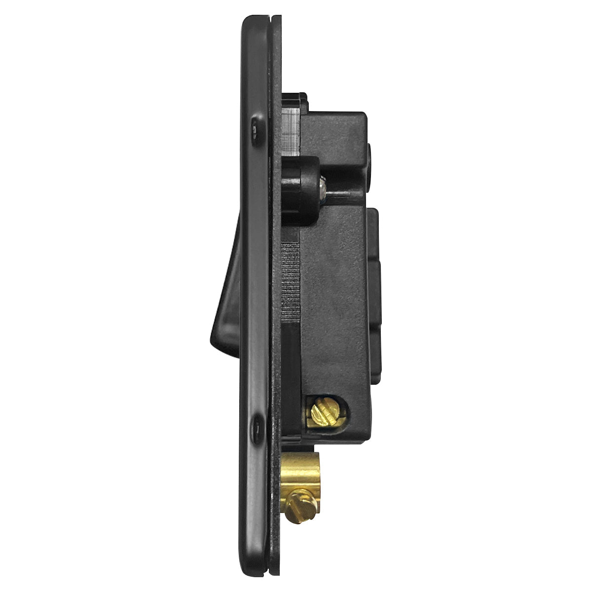 Matt Black 13A Switched Fused Spur Connection Unit 250V Single Gang Screwless BL422 - Energy Light Bulbs - Free delivery on all orders