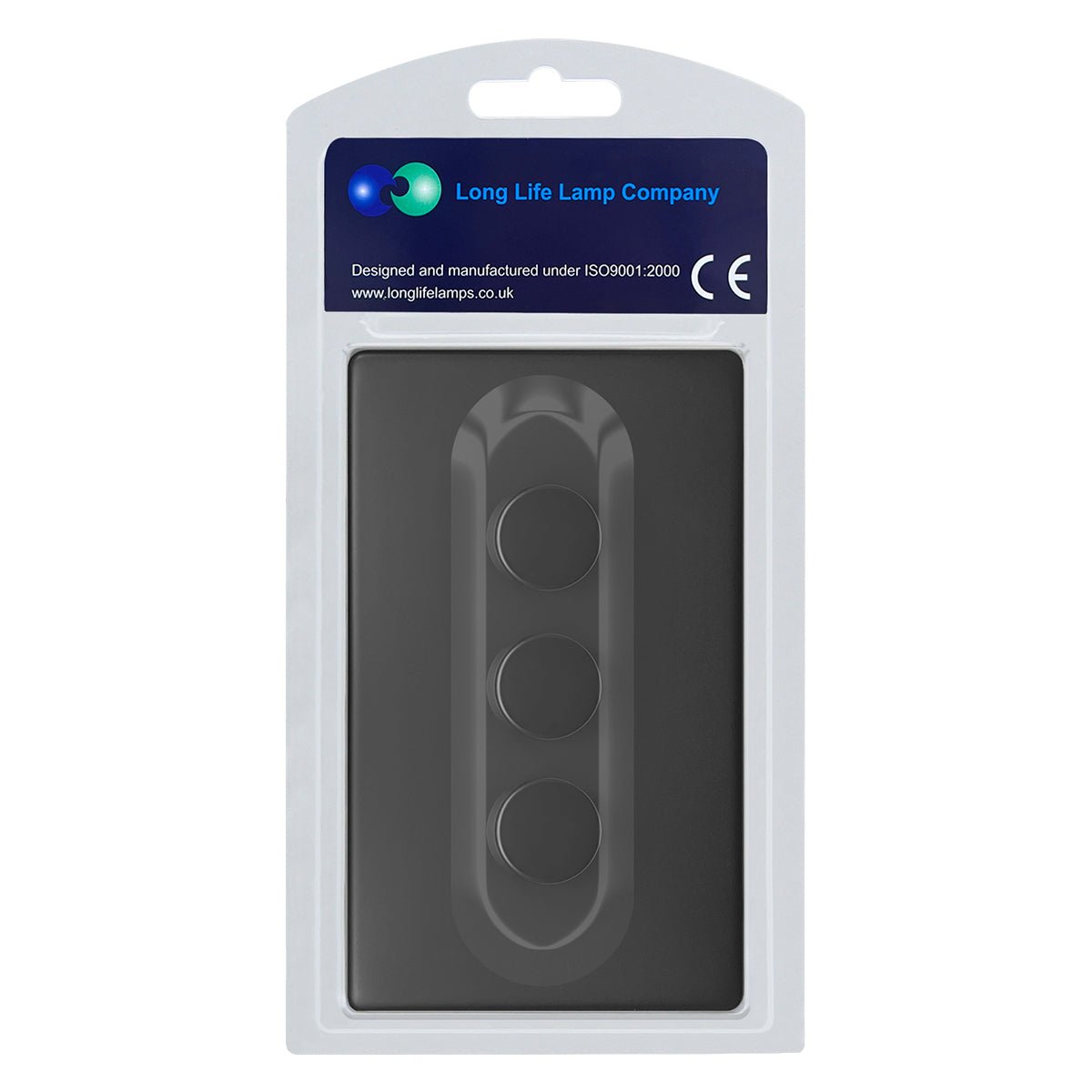 Matt Black 3 Gang 2 Way LED Dimmer Switch 3x100W - Energy Light Bulbs - Free delivery on all orders