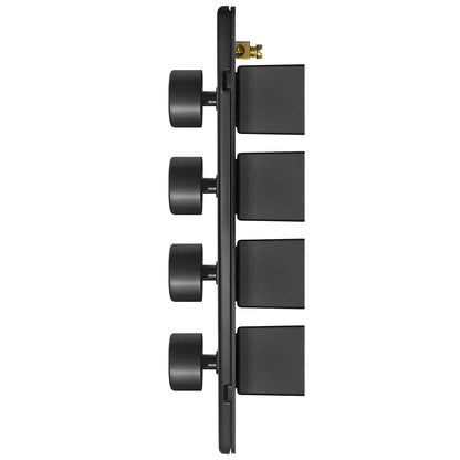 Matt Black 4 Gang 2 Way LED Dimmer Switch 4x100W - Energy Light Bulbs - Free delivery on all orders