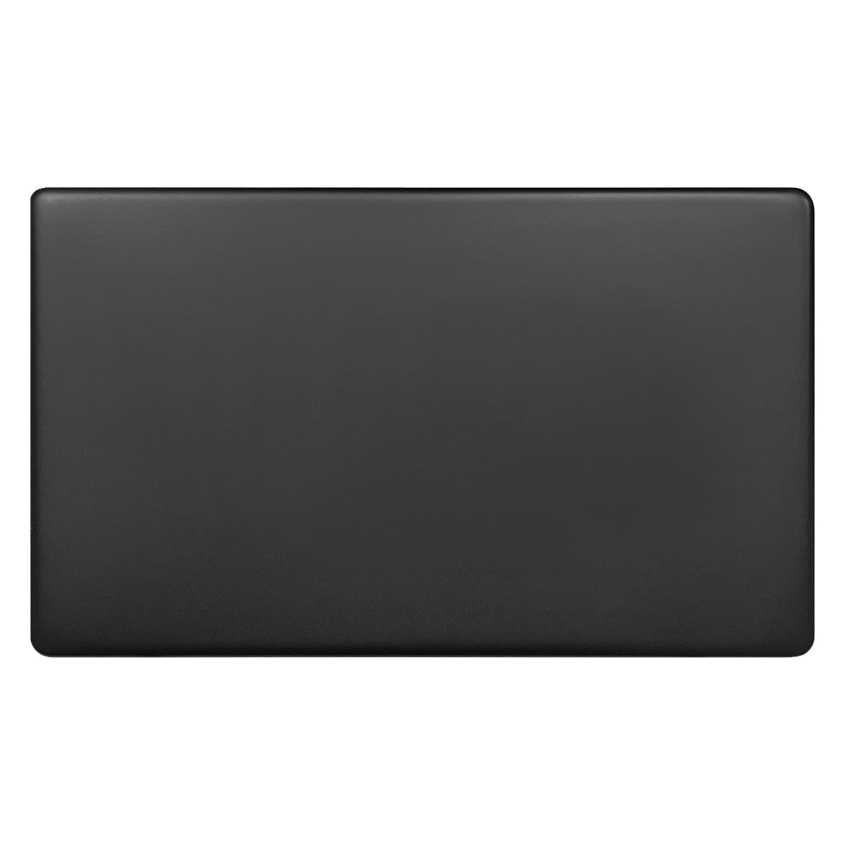 Matt Black Double 2 Gang Blanking Plate Screwless BL402 - Energy Light Bulbs - Free delivery on all orders